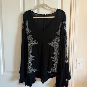 Free People Embroidered Playsuit
